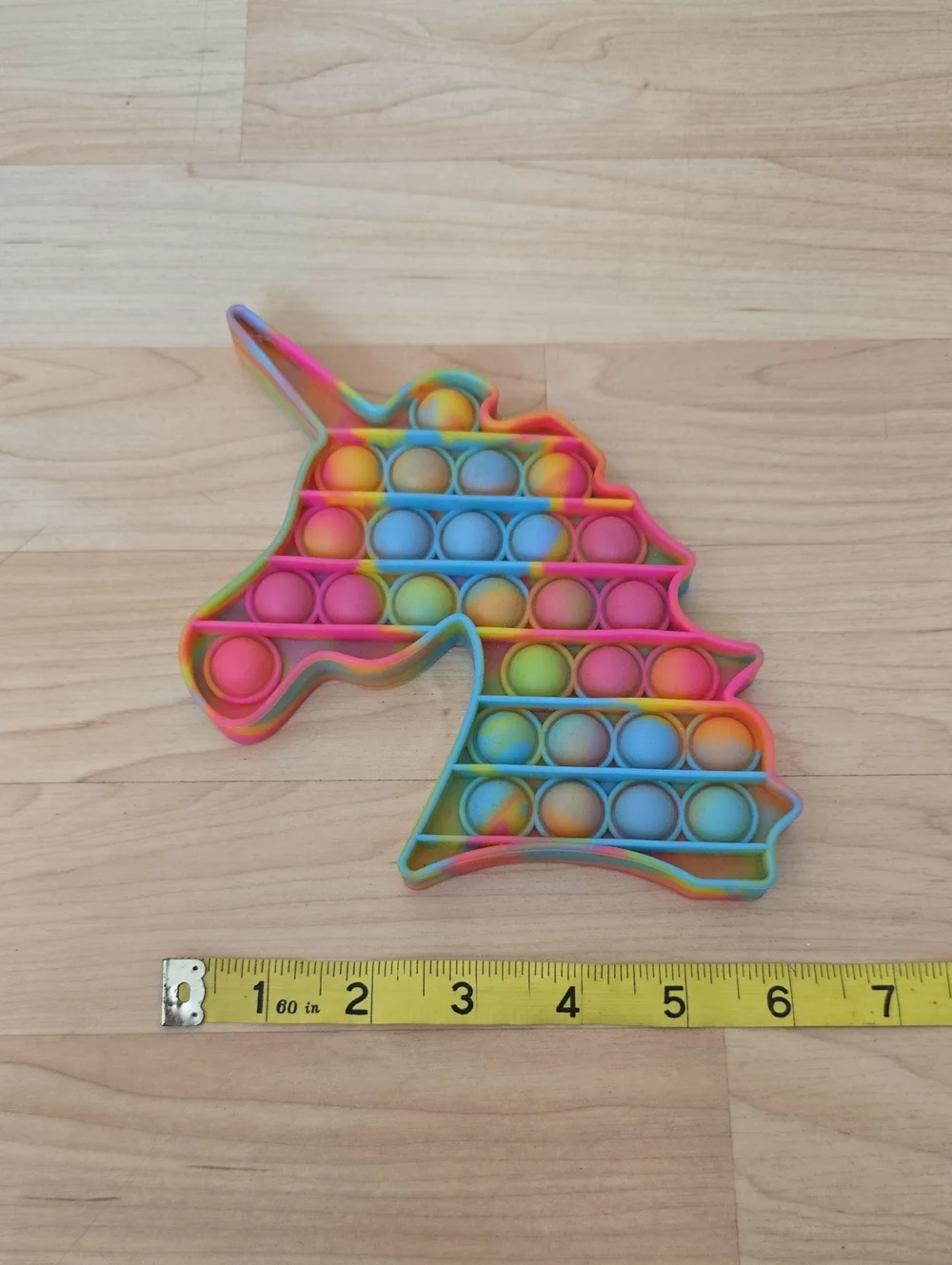 Unicorn Rainbow Colorful Silicone Pop-It Fidget Toy Stress Relief Game